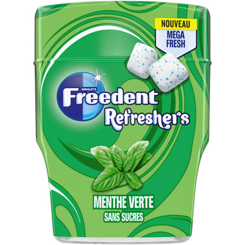 Gomme à mâcher sans sucres à la menthe verte FREEDENT REFRESHERS - Bonbons de l'épicerie les 3 gourmets