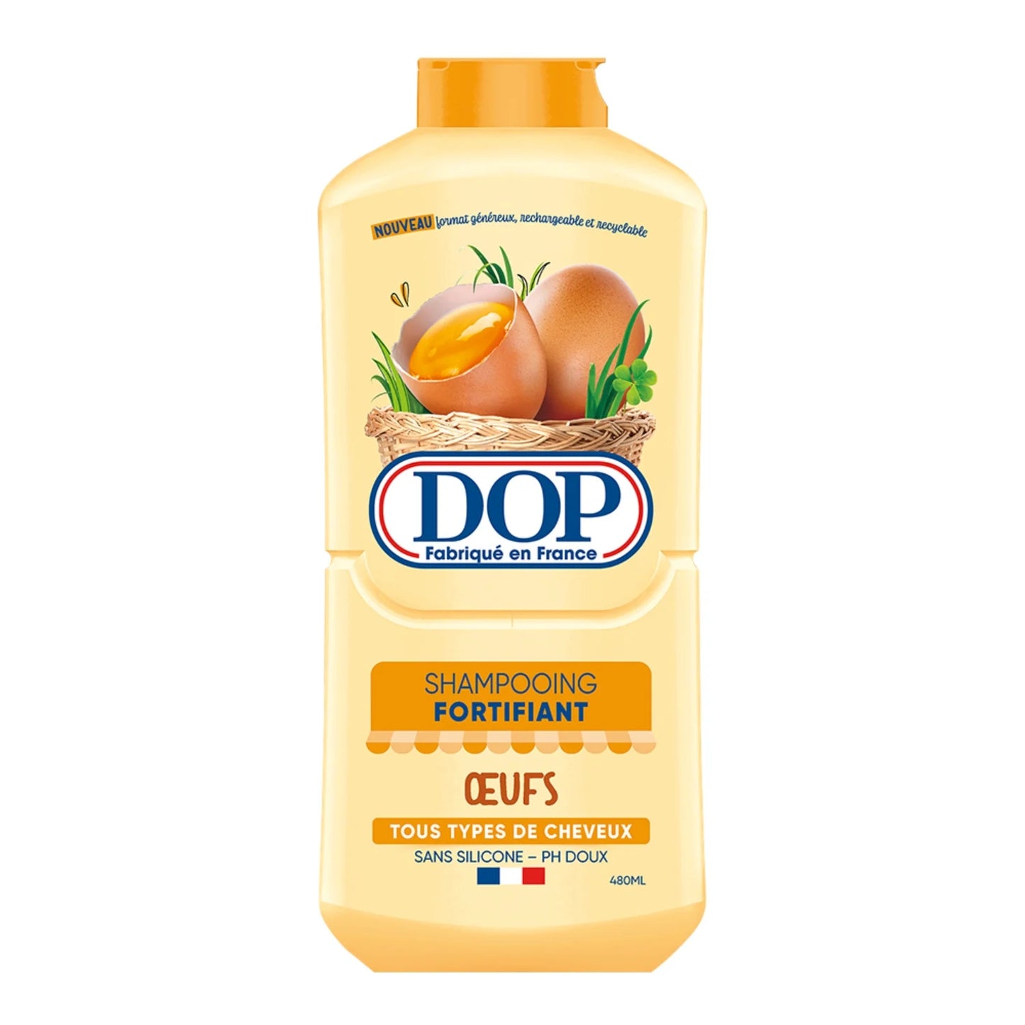 Shampooing DOP aux œufs - Tous types de cheveux, flacon 400mL