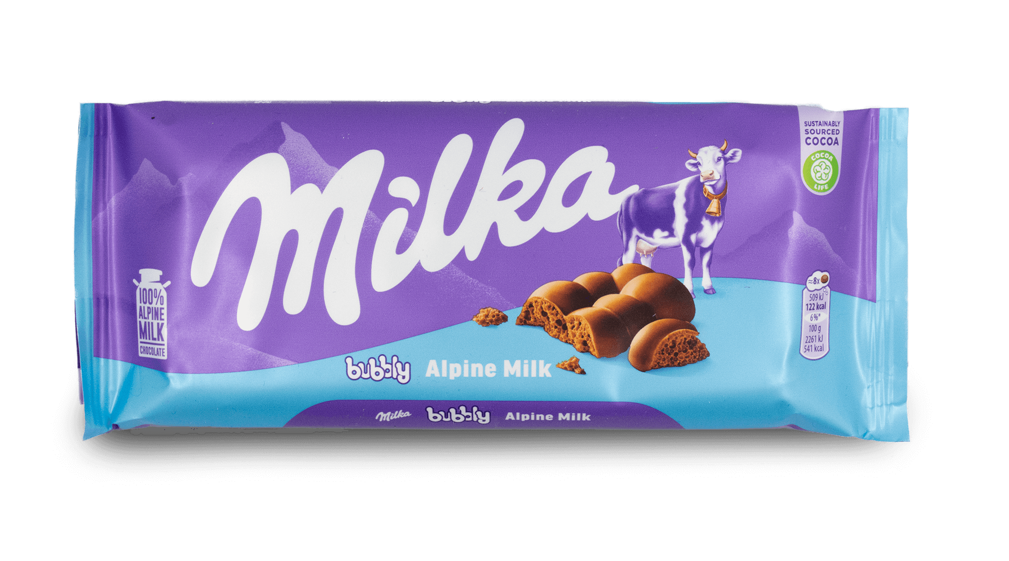 Milka Bubbly, tablette de chocolat au lait 90g – épicerie les 3