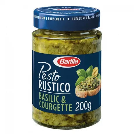 Sauce pesto rustico basilic & courgettes BARILLA - épicerie les 3 gourmets CONDIMENTS & SAUCES