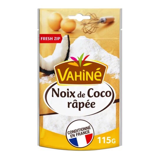VAHINÉ NOIX DE COCO RAPÉE 115 G - épicerie les 3 gourmets Sucres, Farines, Coulis et Préparations Gateaux
