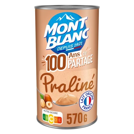 MONT BLANC Crème dessert saveur praliné 570g - épicerie les 3 gourmets Sucres, Farines, Coulis et Préparations Gateaux