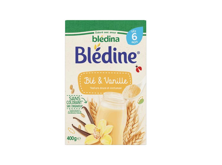 BLEDINA BLEDINE BLÉ ET VANILLE 6 MOIS 400G - épicerie les 3 gourmets bébés