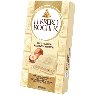 Ferrero Rocher Noisettes Blanc 90g - épicerie les 3 gourmets Chocolat