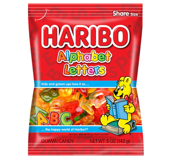 Haribo Alphabet Letters 142 g - épicerie les 3 gourmets bonbons