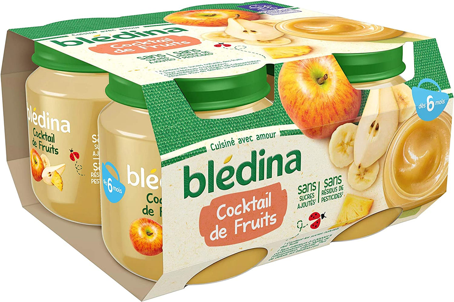 BLEDINA POT cocktail de fruits 4X130 G - épicerie les 3 gourmets bébés