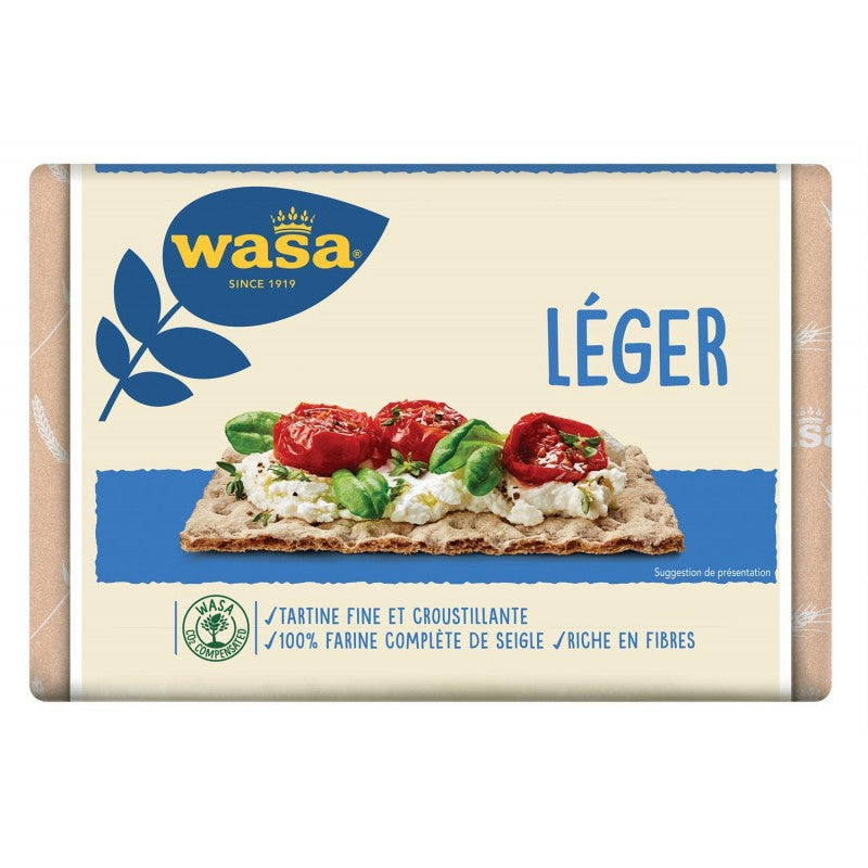 WASA LEGER 270G. - épicerie les 3 gourmets biscottes-tartinades-de-pain-grille-cereales-et-barres-de-cereales