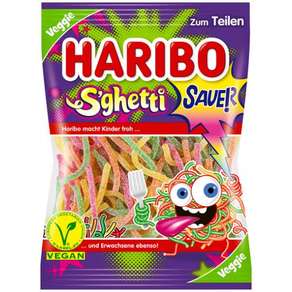 Haribo Sghetti Sauer 175 - épicerie les 3 gourmets bonbons