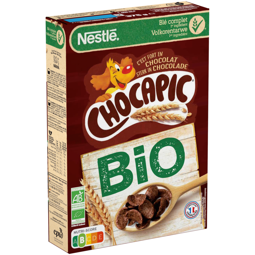 céréales Chocapic Bio 375g - épicerie les 3 gourmets biscottes-tartinades-de-pain-grille-cereales-et-barres-de-cereales