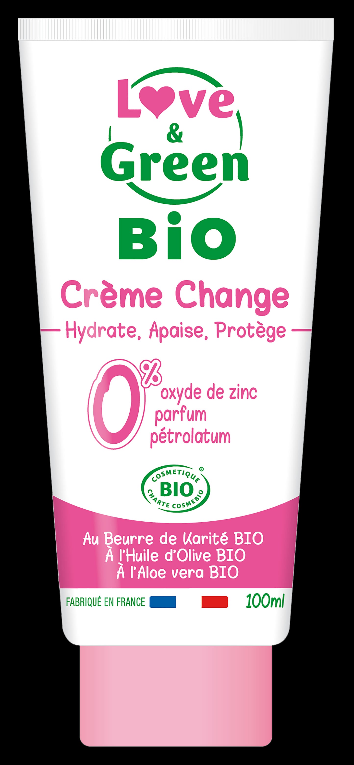 LOVE & GREEN BIO Crème change pour bébé 100ML - épicerie les 3 gourmets Soins du corps