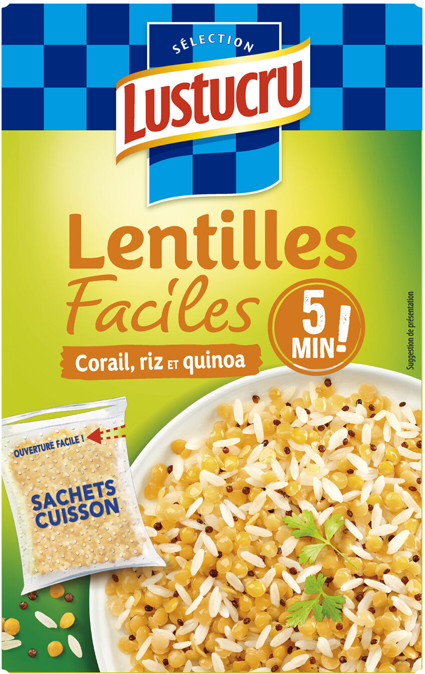 LUSTUCRU Lentilles Faciles 6 min 300 g - épicerie Les 3 Gourmets, pâtes, riz, purées et féculents