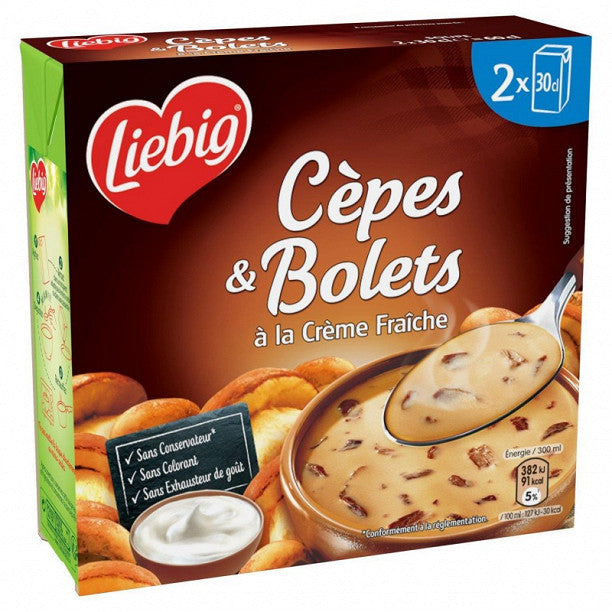 LIEBIG Liebig Soupe aux cèpes et bolets à la crème fraîche 2 X 30CL - épicerie les 3 gourmets SOUPE ET POTAGER
