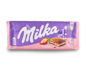Milka Fraise 100g - Chocolat de l'épicerie Les 3 Gourmets