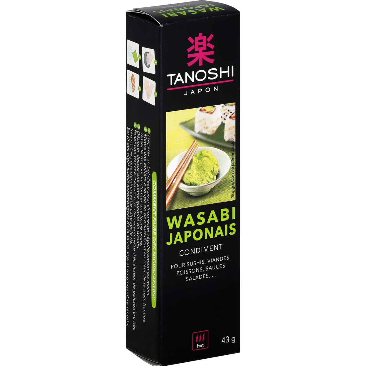 TANOSHI Wasabi japonais 43g - épicerie les 3 gourmets Pâtes, Riz, Purées et féculents