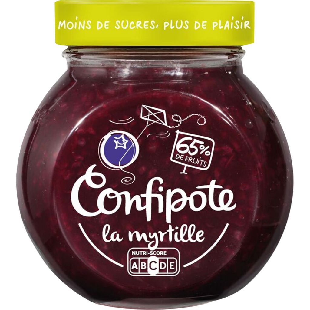 MATERNE CONFIPOTE 350 G MYRTILLES 65% - épicerie les 3 gourmets confitures-compotes-et-cremes