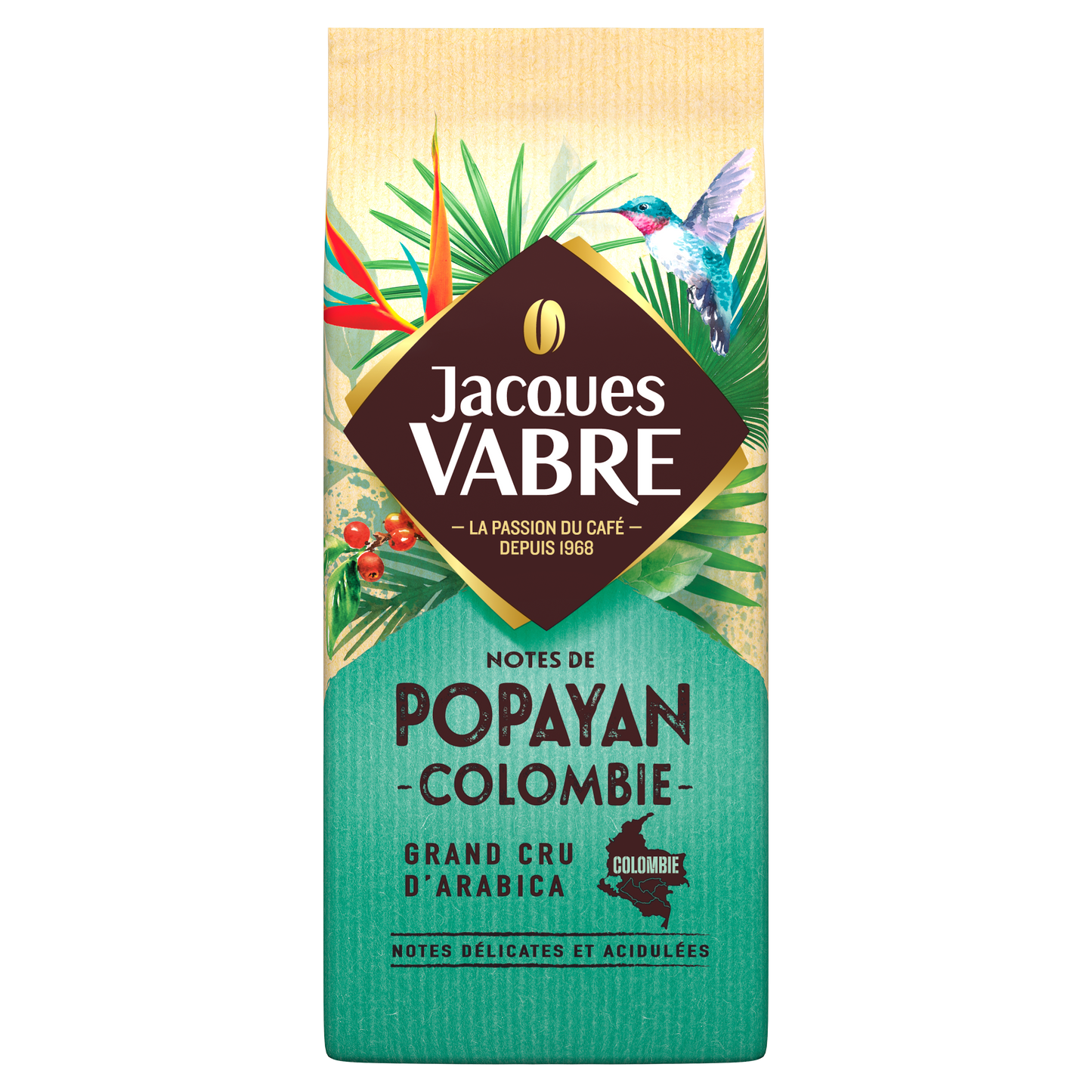 JACQUES VABRE Café moulu de Popayan Colombie 250g - épicerie les 3 gourmets Cafés, thés et boissons chaudes