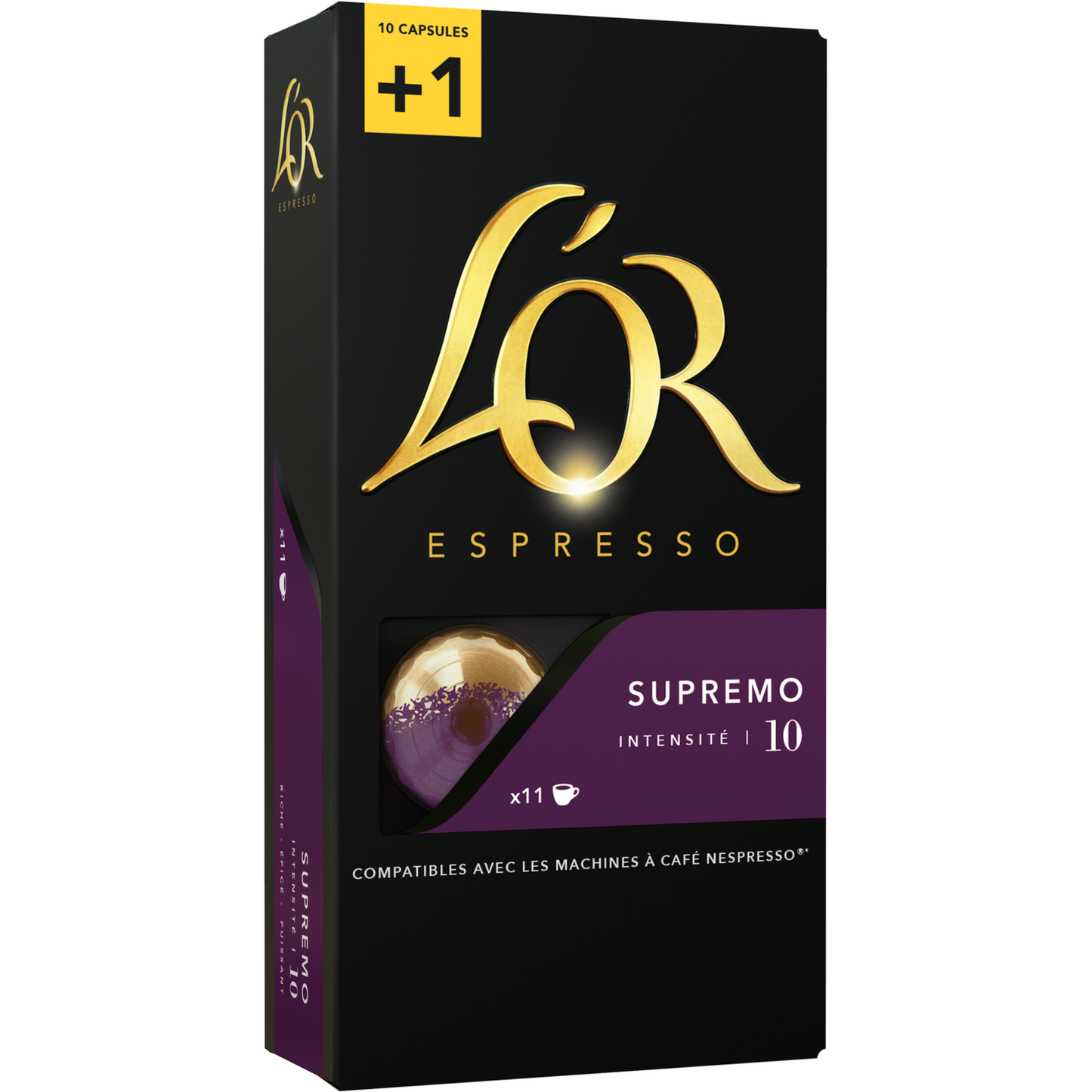 L'OR L'Or espresso supremo capsule x10 52G - épicerie les 3 gourmets Cafés, thés et boissons chaudes