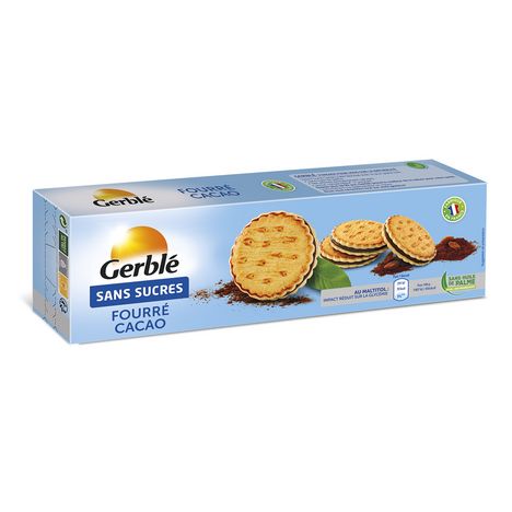 GERBLE Biscuits fourrés cacao sans sucres 185G - épicerie les 3 gourmets biscuits