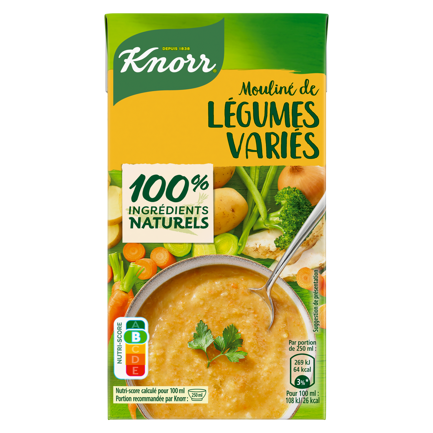 KNORR Moulinés de légumes variés 2 part 0,3cl - épicerie les 3 gourmets SOUPE ET POTAGER