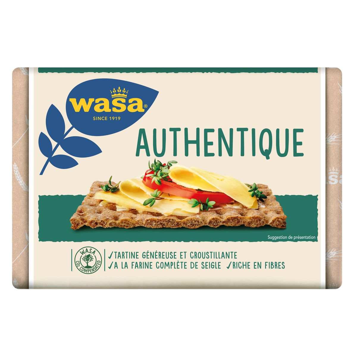 WASA L'AUTHENTIQUE 275 G - épicerie les 3 gourmets biscottes-tartinades-de-pain-grille-cereales-et-barres-de-cereales
