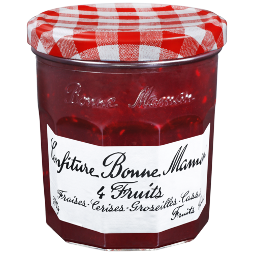 BONNE MAMAN CONFITURE 4 FRUITS 370 G - épicerie les 3 gourmets confitures-compotes-et-cremes