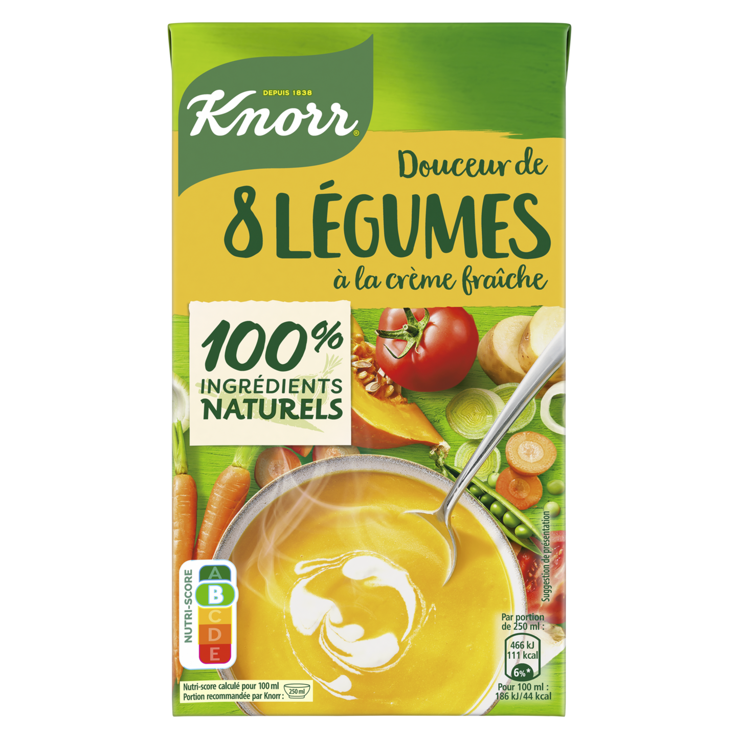 KNORR Soupe douceur de 8 légumes à la crème fraîche 0,3l - épicerie les 3 gourmets SOUPE ET POTAGER