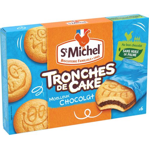 ST MICHEL Tronches de cake gateaux moelleux fourrés chocolat - épicerie les 3 gourmets biscuits-et-gateaux