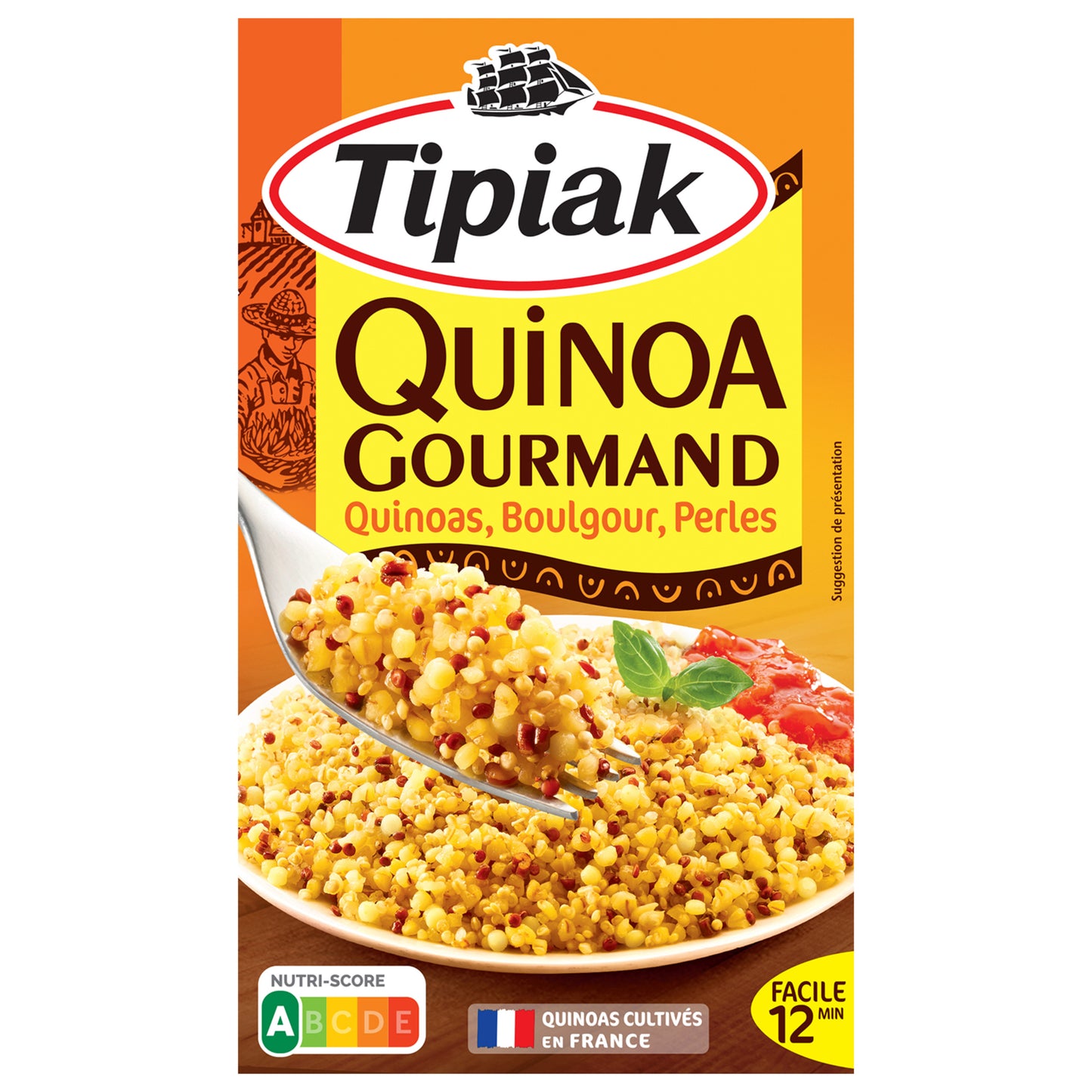 TIPIAK QUINOA GOURMAND QUINOA BOULGOUR PERLES 400G - épicerie les 3 gourmets Pâtes, Riz, Purées et féculents
