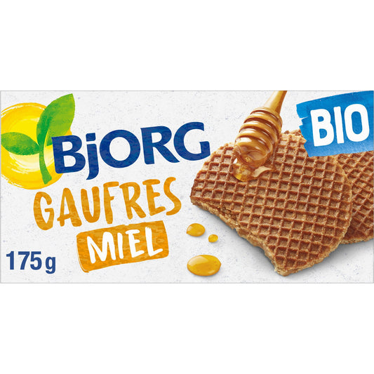 Gaufres au miel bio BJORG 175g - épicerie les 3 gourmets biscuits-et-gateaux