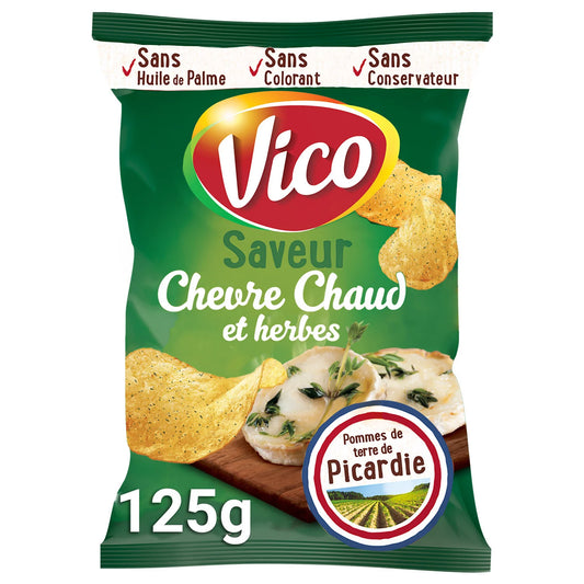 VICO Chips Grillées Chèvre Chaud 125 g - épicerie les 3 gourmets Chips et apéritifs