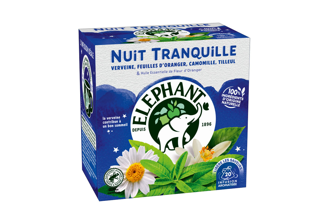 ELEPHANT Infusion Nuit tranquille - épicerie les 3 gourmets Cafés, Thés et Boissons Chaudes
