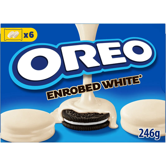 Biscuits fourrés à la vanille enrobés au chocolat blanc Enrobed OREO 246G