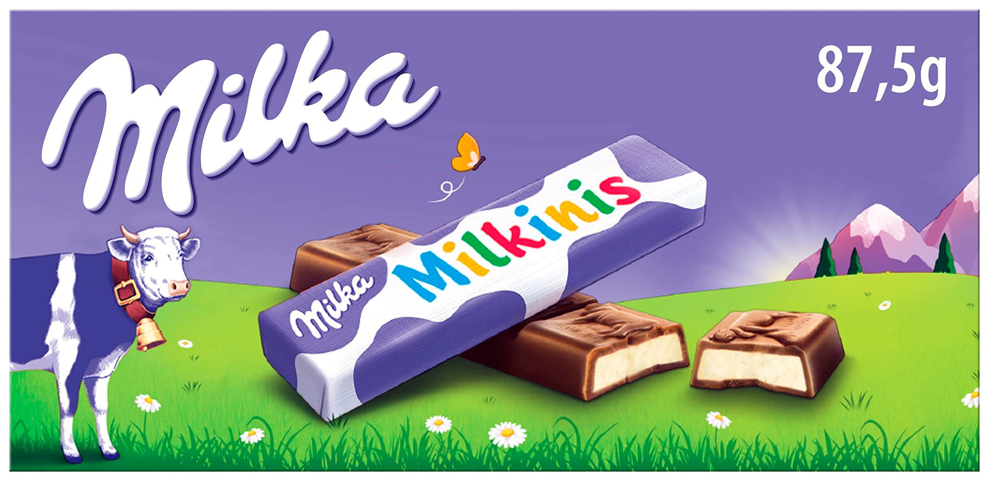 Milka Milkinis, barre de chocolat Milka avec crème au lait - 87,5g - épicerie les 3 gourmets biscuits-et-gateaux