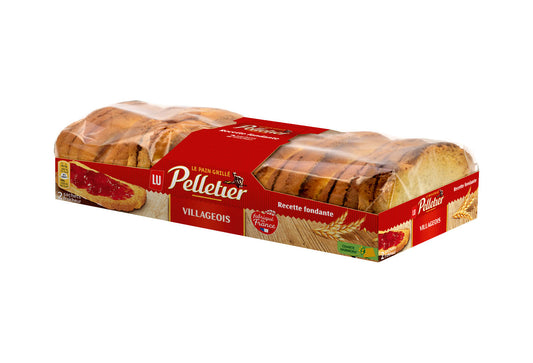 Pain Grillé Villageois PELLETIER 300G - épicerie les 3 gourmets biscottes-tartinades-de-pain-grille-cereales-et-barres-de-cereales