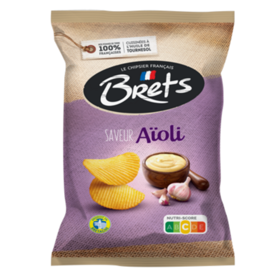 Chips Brets saveur Aïoli 125 g - épicerie les 3 gourmets chips-et-aperitifs