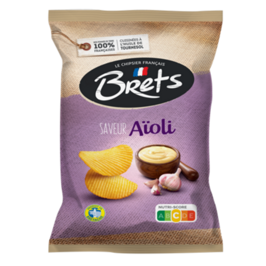 Chips Brets saveur Aïoli 125 g - épicerie les 3 gourmets chips-et-aperitifs