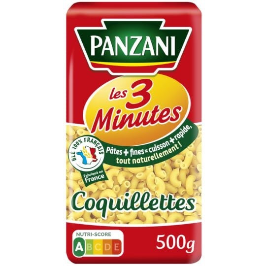 Panzani Coquillette 500g - épicerie les 3 gourmets sans-gluten