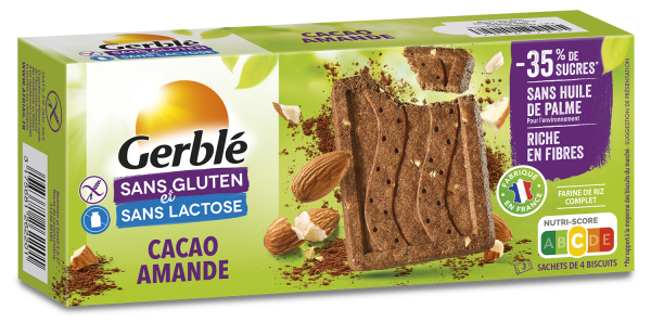 Gerblé biscuits cacao amande 150g - épicerie les 3 gourmets biscuits-et-gateaux