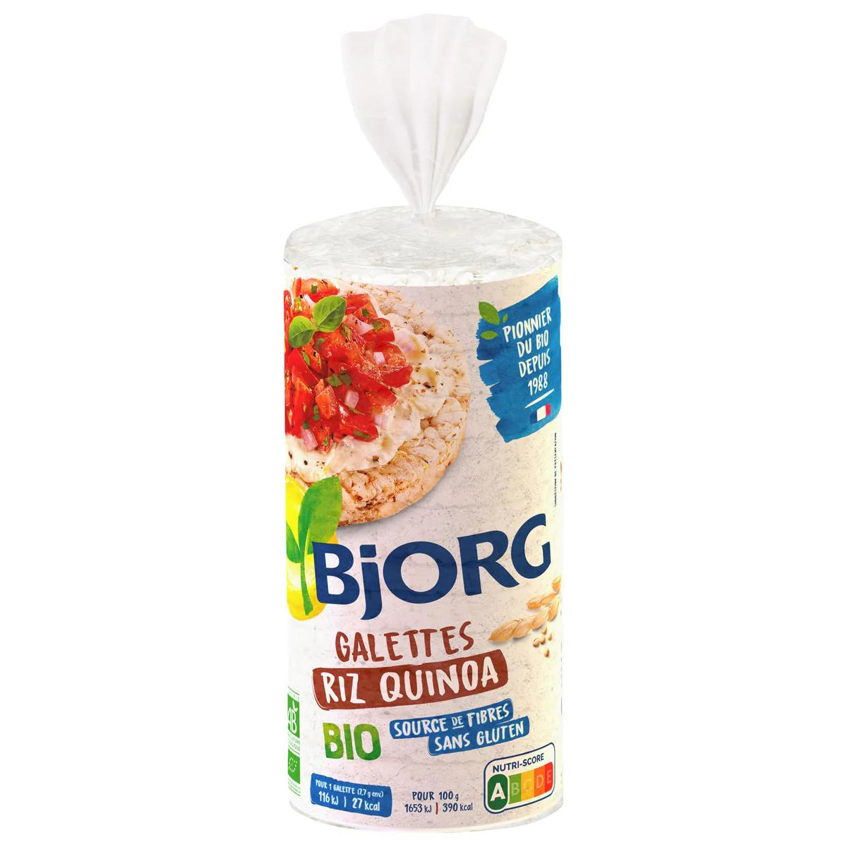 BJORG Galette Quinoa 130 g - épicerie les 3 gourmets biscottes-tartinades-de-pain-grille-cereales-et-barres-de-cereales
