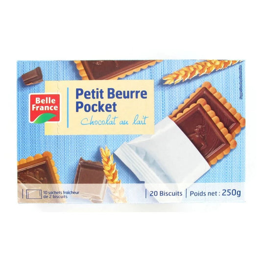 Petit Beurre Pocket Chocolat au Lait – Belle France – 250 g
