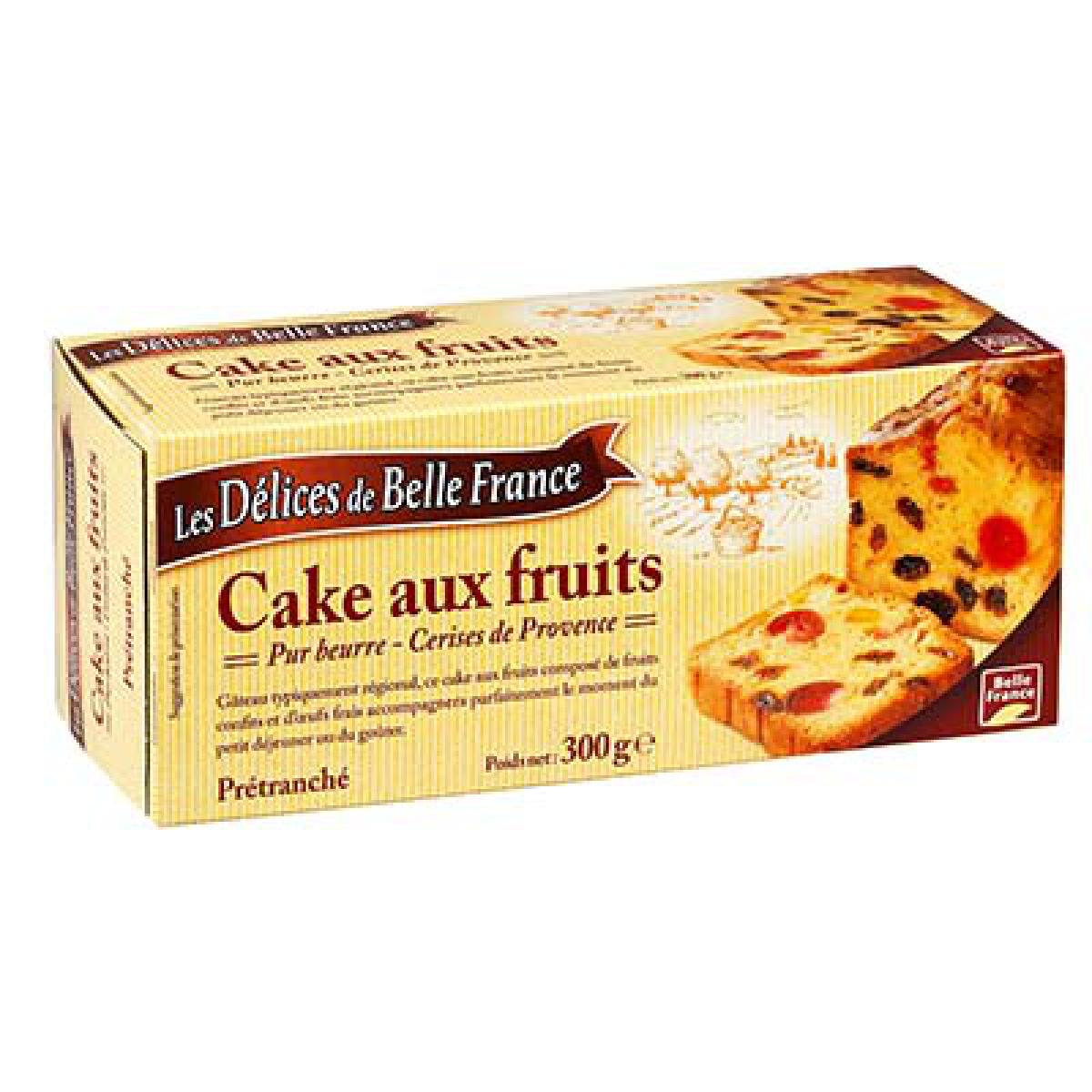 les Delices de belle france Cake aux Fruits 300g - épicerie les 3 gourmets biscottes-tartinades-de-pain-grille-cereales-et-barres-de-cereales