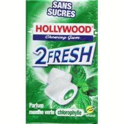 Chewing-gum à la menthe verte sans sucres 2Fresh HOLLYWOOD T5 - épicerie les 3 gourmets Bonbons