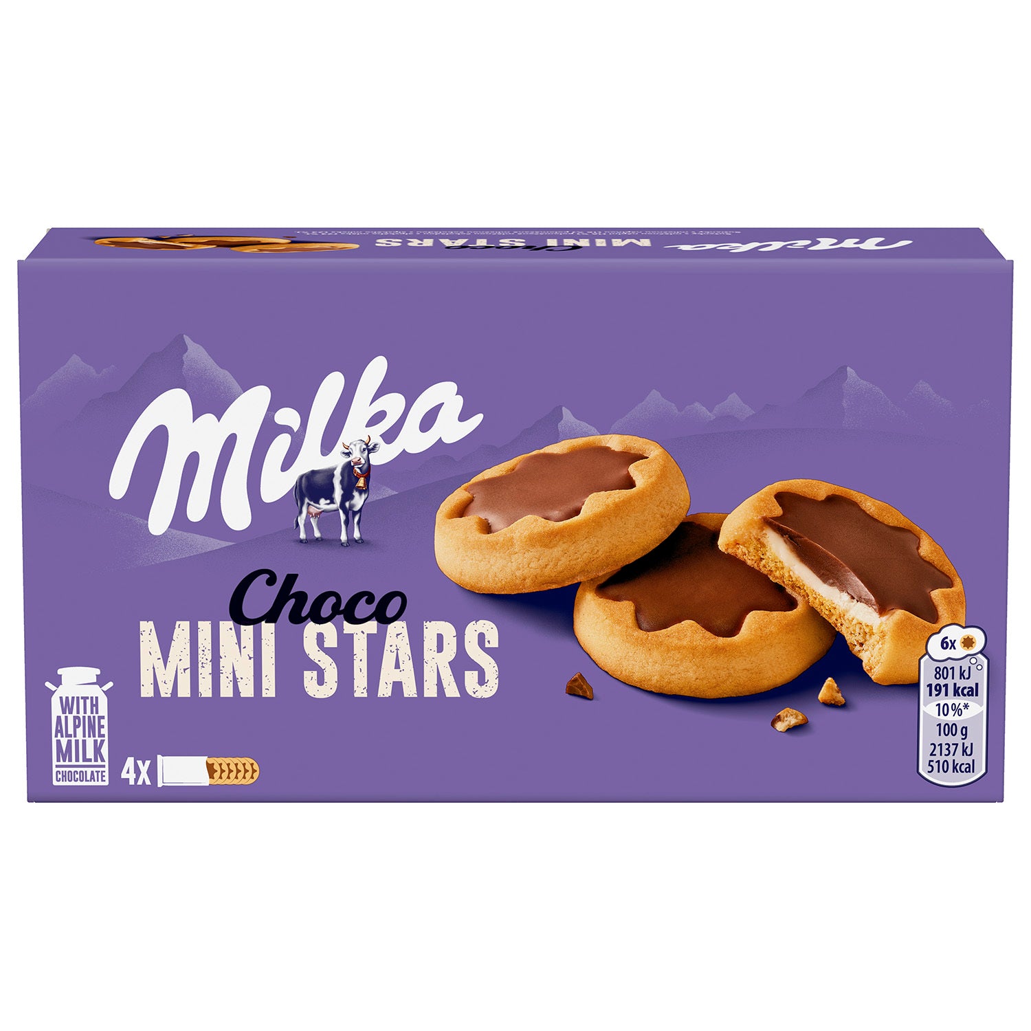 Milka mini stars 150g - épicerie les 3 gourmets biscuits-et-gateaux