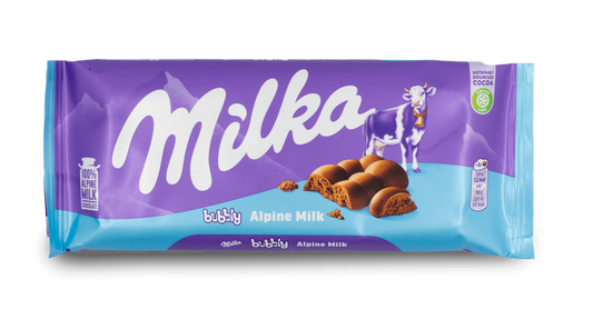 Milka Bubbly, tablette de chocolat au lait 90g - épicerie les 3 gourmets Chocolat
