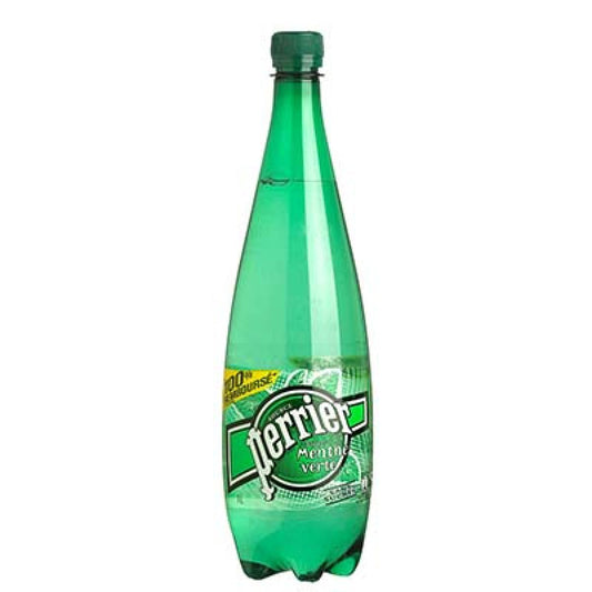 Perrier Eau Minérale Naturelle Gazeuse Menthe Verte 1L - épicerie les 3 gourmets Boissons