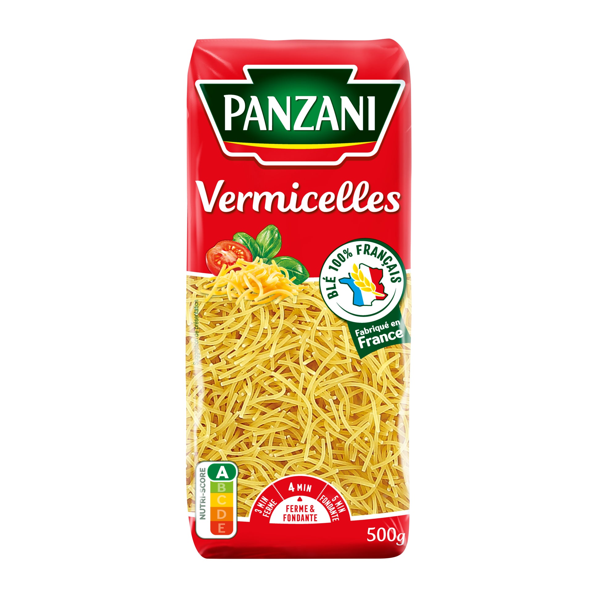 Pâtes vermicelles à potage PANZANI 500 g - épicerie les 3 gourmets sans-gluten