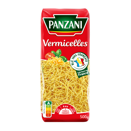 Pâtes vermicelles à potage PANZANI 500 g - épicerie les 3 gourmets sans-gluten