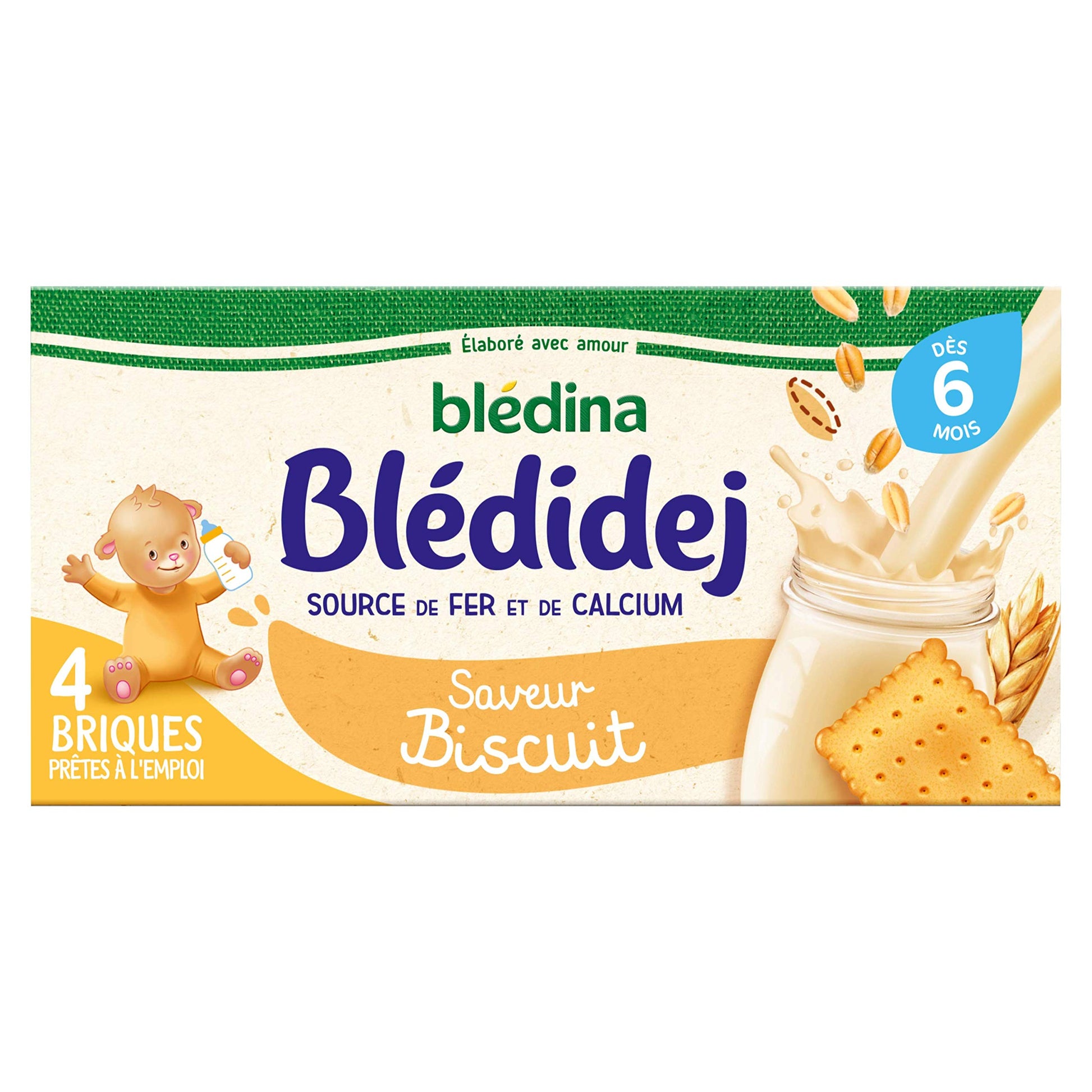 BLEDINA Bledidej Biscuité 4 x 25 cl - épicerie les 3 gourmets bébés