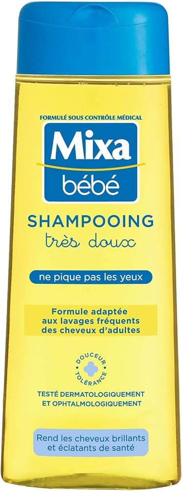 Shampoing Bébé Très Doux MIXA BEBE le flacon de 300mL - épicerie les 3 gourmets Soins du corps