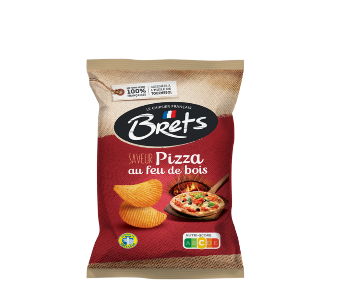 Chips Brets saveur pizza au feu de bois 125 g - épicerie les 3 gourmets chips-et-aperitifs